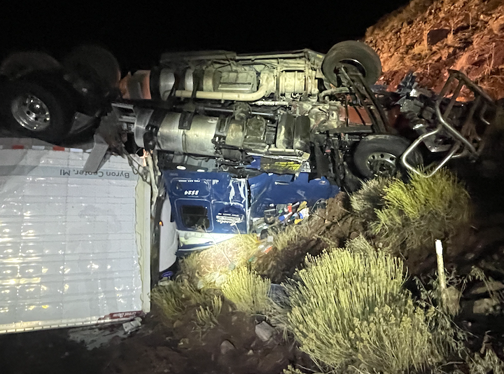 Citations issued but no injuries in three-semi accident near Kemmerer