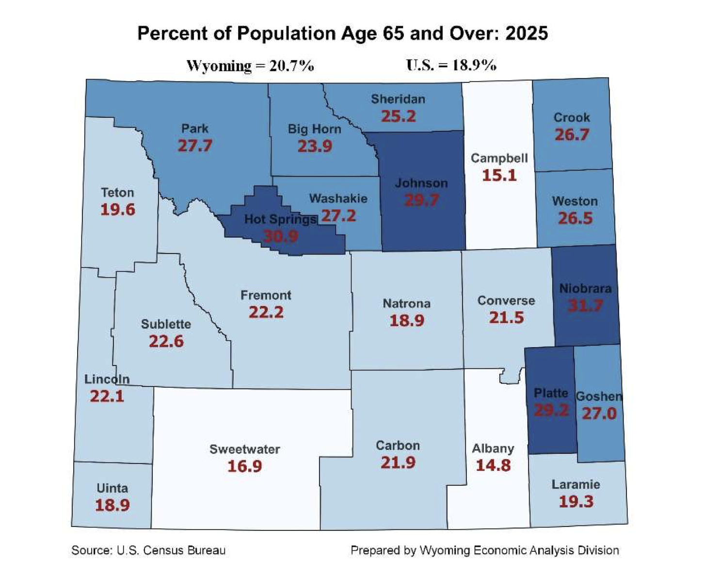 Wyoming Sees Swift Increase in Elderly Population, Outstripping Most Other States