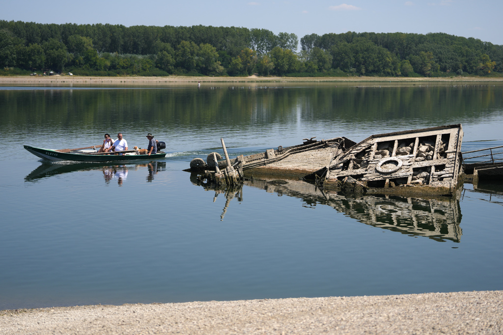 The Danube River’s water is dropping so low that World War II ships are emerging