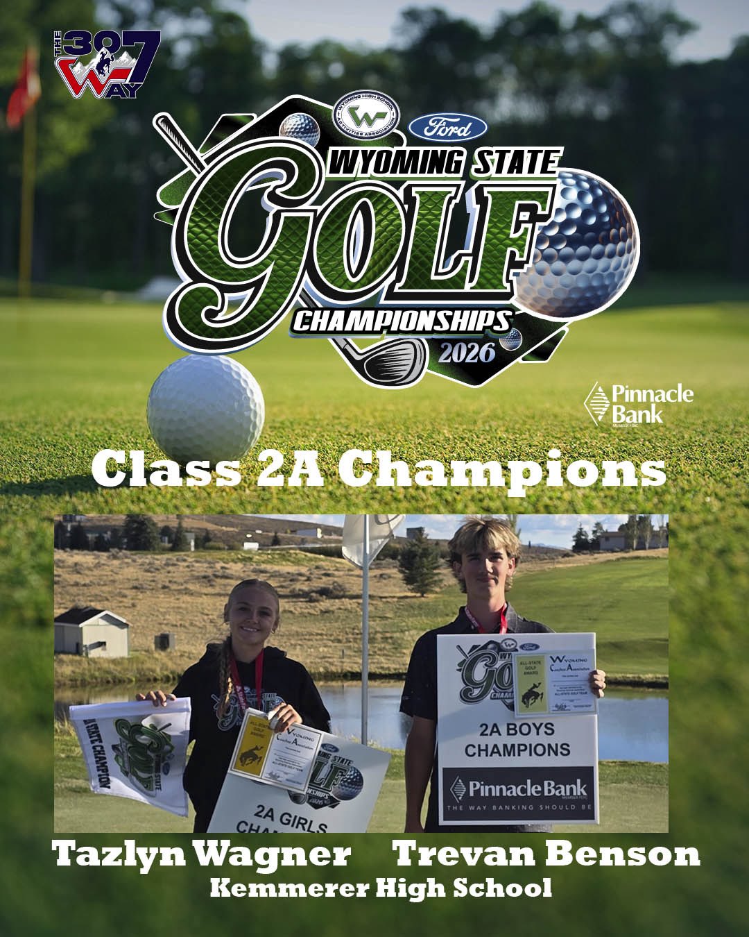 Wagner and Benson are State Champs for Kemmerer Golf